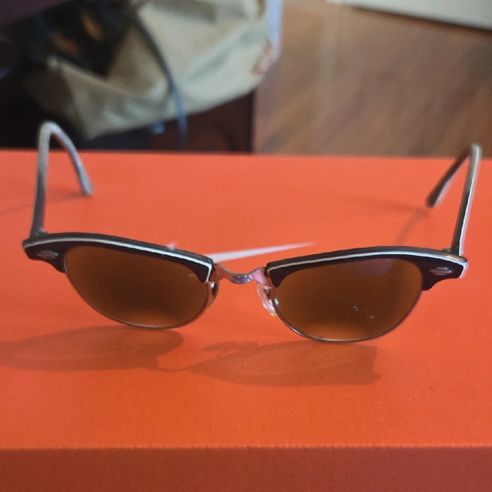 Antique 1940s Or 1950s Brown and Silver Prescription Sunglasses With Bifocals